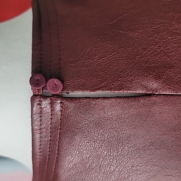 BCBGMaxAzria Sheridan Faux Leather Dress, Size Small, Color Royal Port - Picture 12 of 17